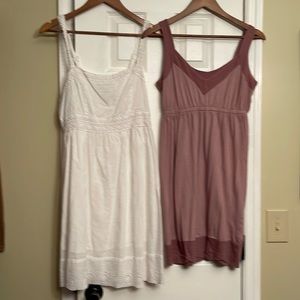 New white lace Maurice’s medium dress Anthropologie floral boho Pink DKNY